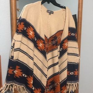 Almost Famous brand poncho
